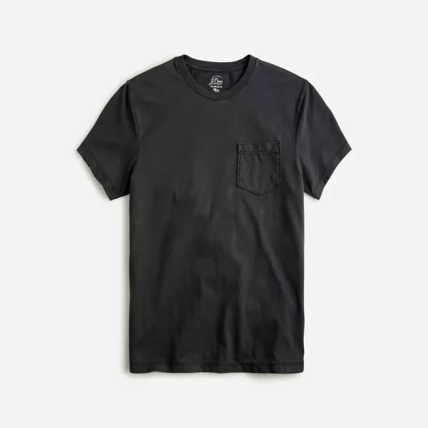 Broken-in short-sleeve pocket T-shirt