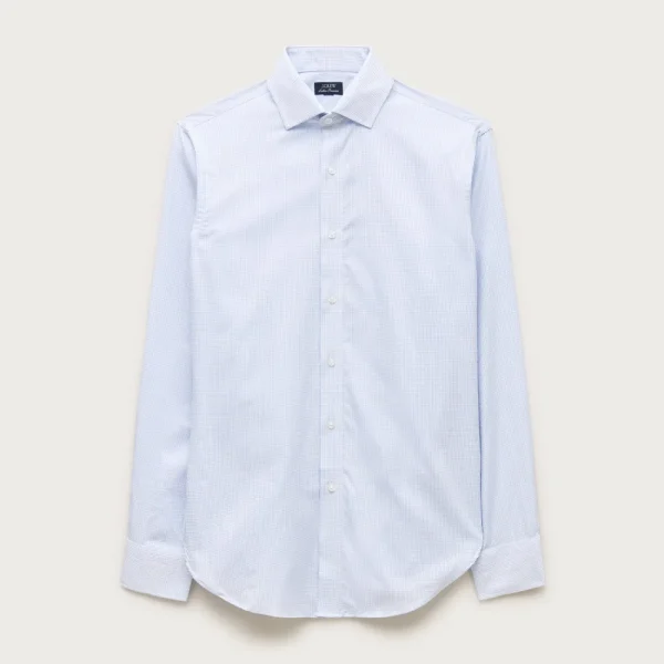 Slim-fit Ludlow Premium fine cotton dress shirt in dobby
