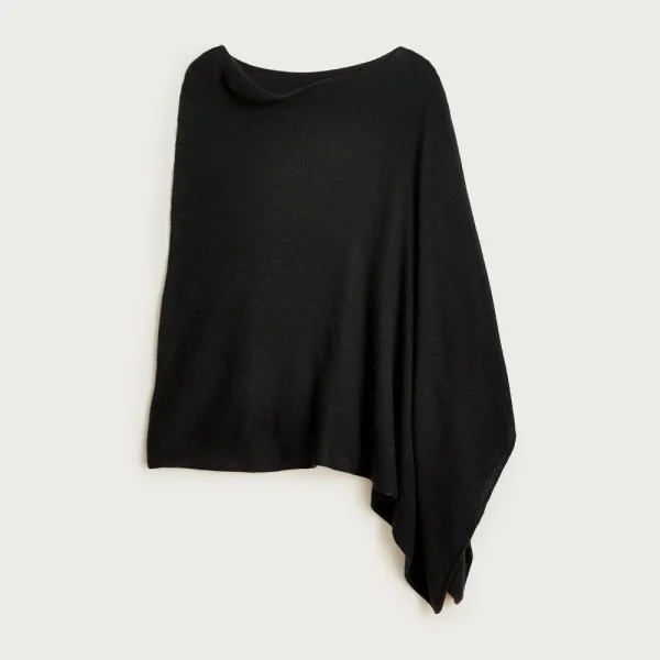 Cashmere-wool blend poncho