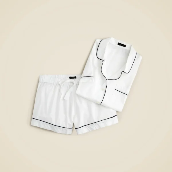 End-on-end cotton pajama short set