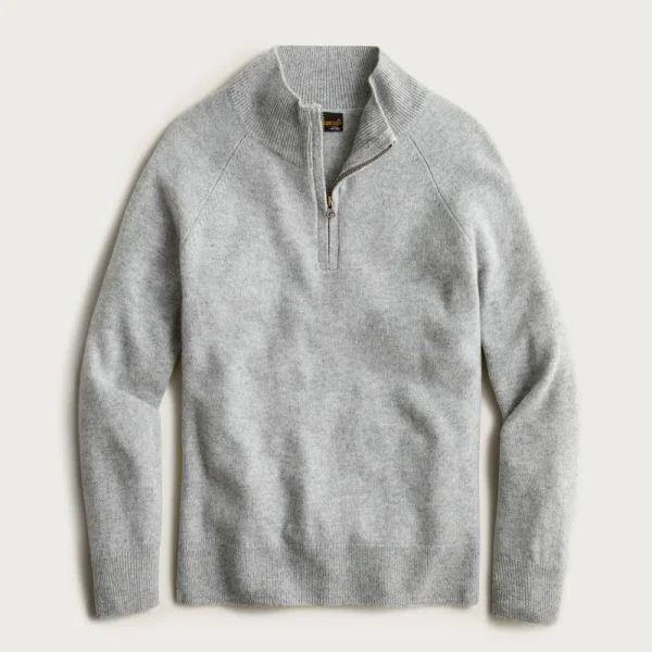 Kids’ cashmere quarter-zip sweater