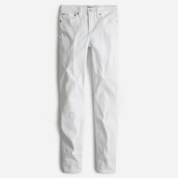 9″ mid-rise toothpick jean in white