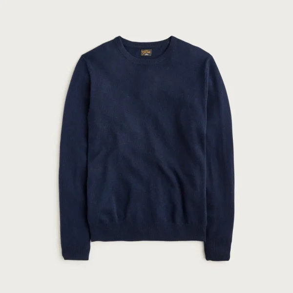 Cashmere crewneck sweater in rugby stripe