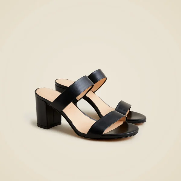 Lucie double-strap block-heel sandals