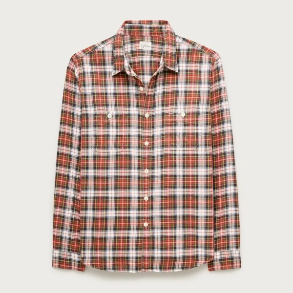 Cotton-hemp blend twill workshirt