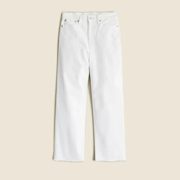 Slim wide-leg jean in white wash