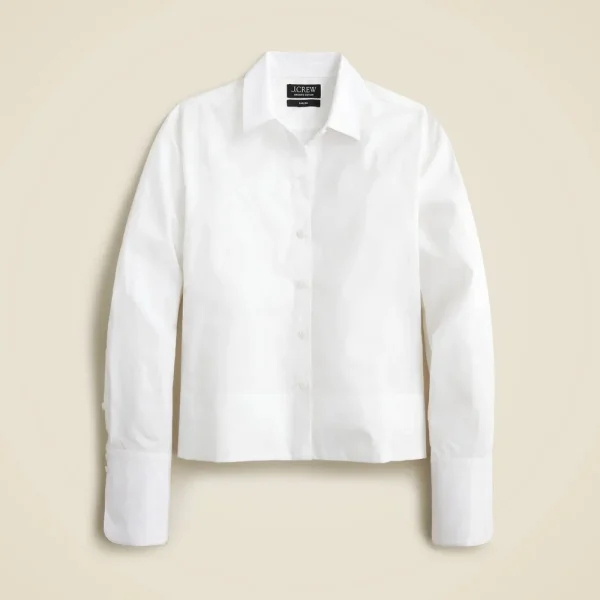 Cropped garçon shirt in striped print
