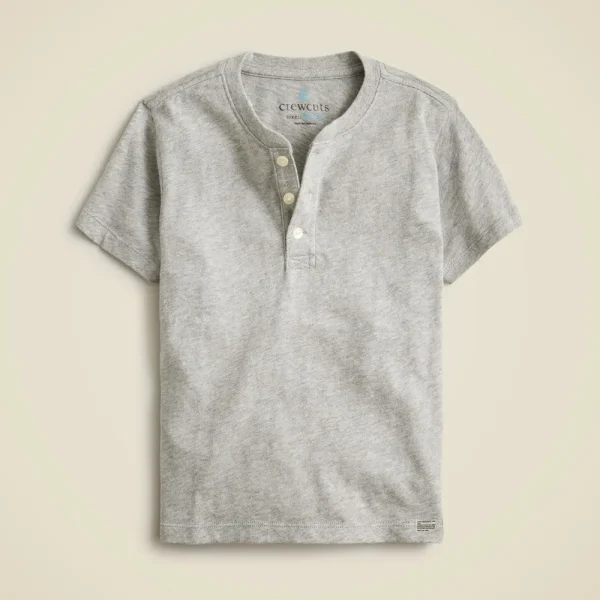 Kids’ short-sleeve garment-dyed henley