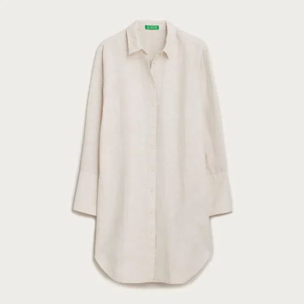 Relaxed-fit beach shirt in linen-cotton blend