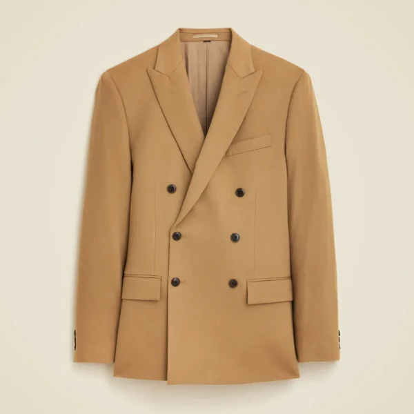 Ludlow Slim-fit double-breasted blazer in Italian wool doeskin