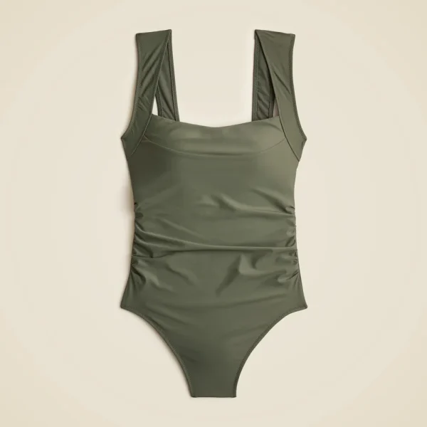 Nia ruched squareneck one-piece