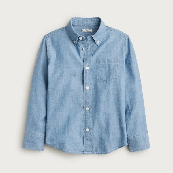 Kids’ long-sleeve chambray button-down