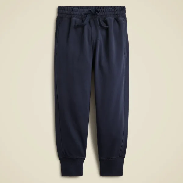 Kids’ garment-dyed slim-slouchy jogger pant in terry