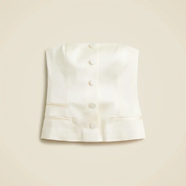 Anna October© X J.Crew corset top in stretch satin