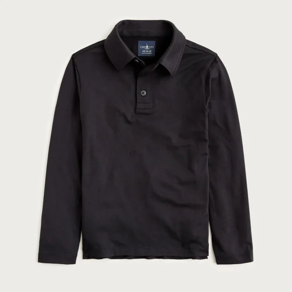 Kids’ long-sleeve tech polo shirt