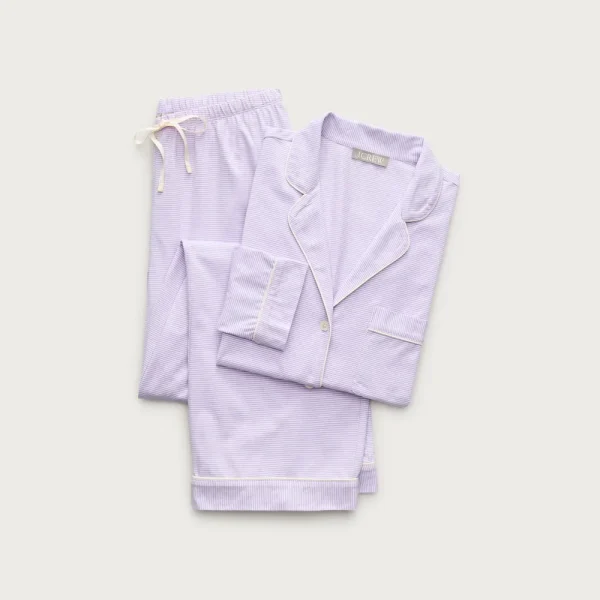 Dreamy cotton-blend pajama pant set in stripe