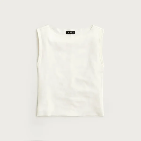 Refined rib shell tank top