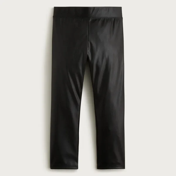 Girls’ faux-leather leggings