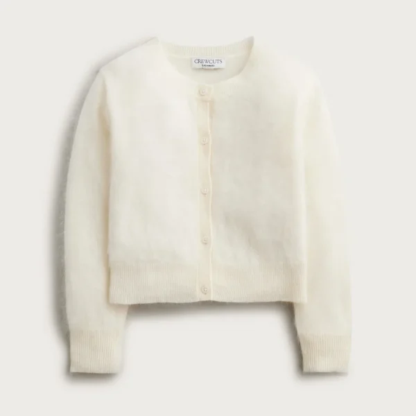 Girls’ brushed cashmere cardigan