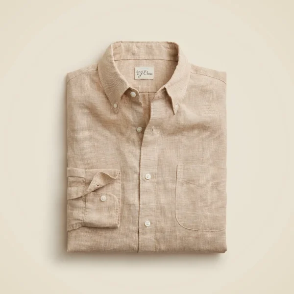 Baird McNutt Irish linen shirt in plaid