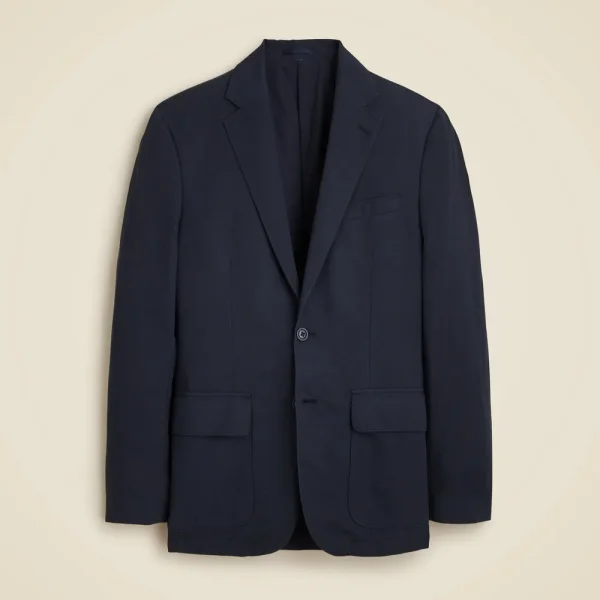 Crosby Classic-fit suit jacket in garment-dyed Italian cotton-linen blend