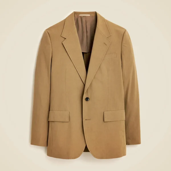 Relaxed-fit suit jacket in cotton poplin
