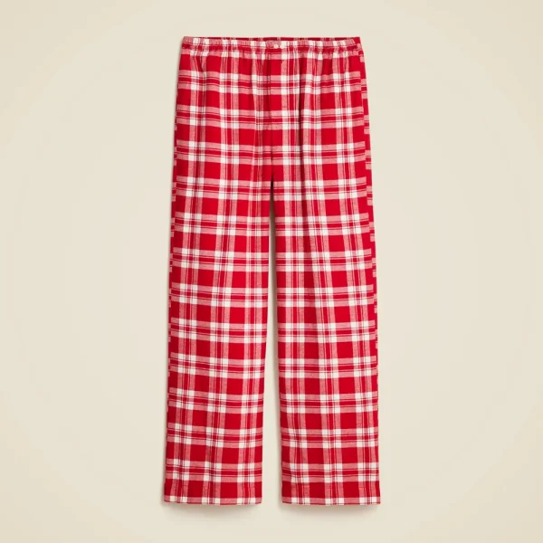 Pajama pant in plaid cotton flannel