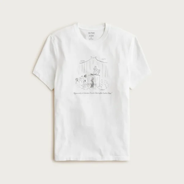 Limited-edition The New Yorker X J.Crew vintage-wash cotton graphic T-shirt