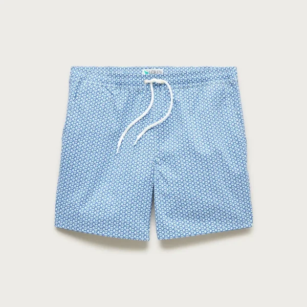 6” stretch swim trunk in print with ECONYL® nylon
