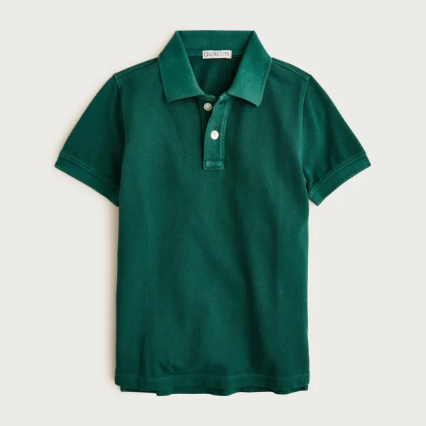Kids’ washed piqué polo shirt