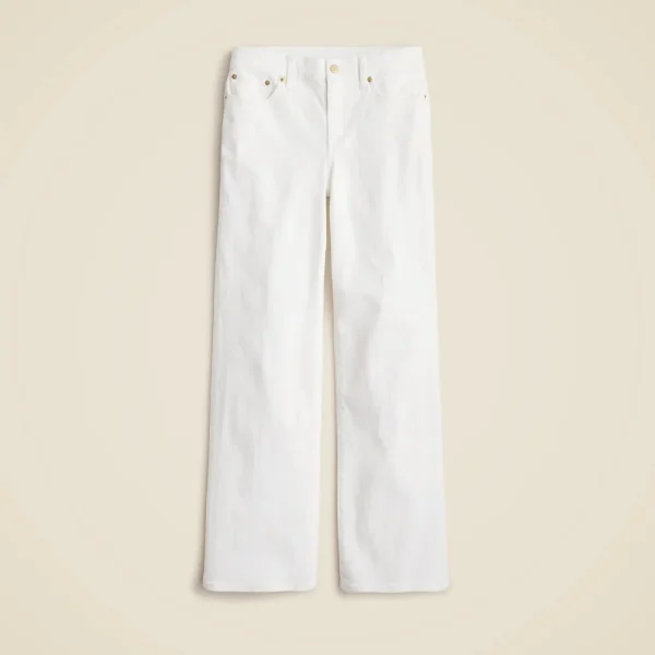 Lower-rise full-length slim-wide jean