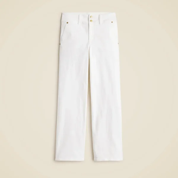 Slim-wide jean with stacked buttons