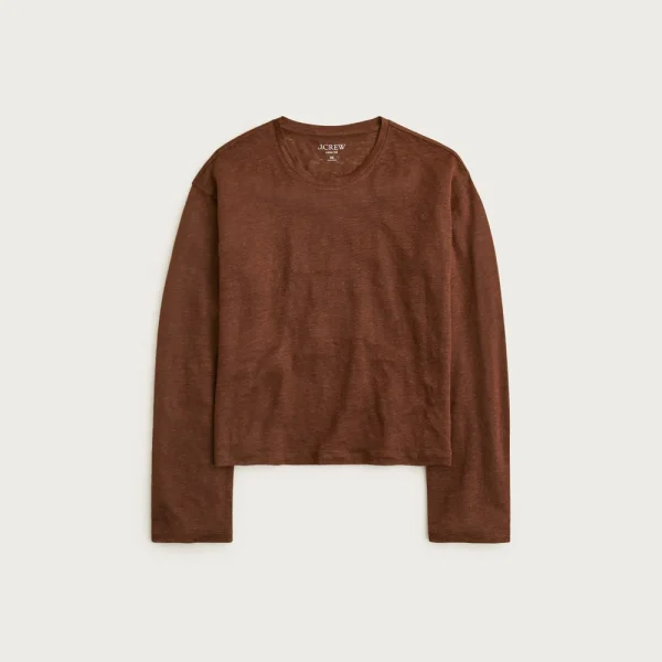 New relaxed linen long-sleeve T-shirt