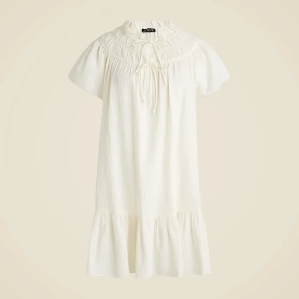 Airy gauze babydoll dress