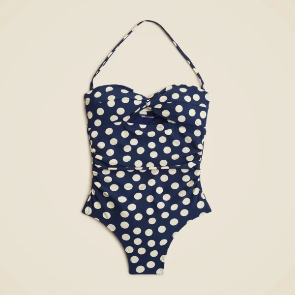 Gemma ruched bandeau cutout one-piece