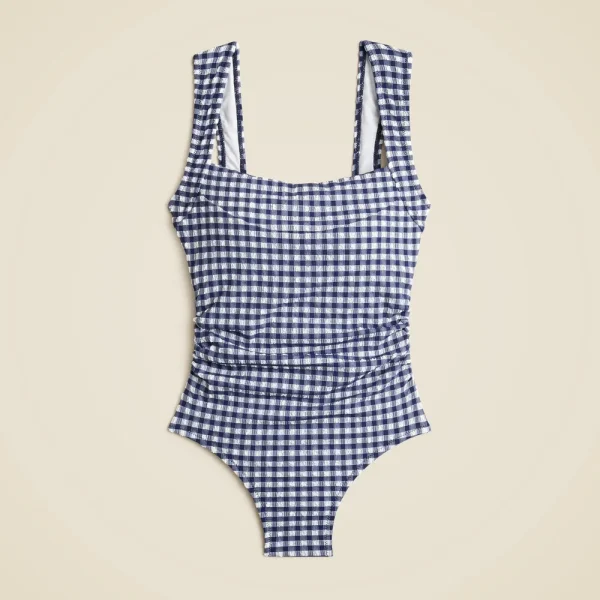 Nia ruched squareneck one-piece