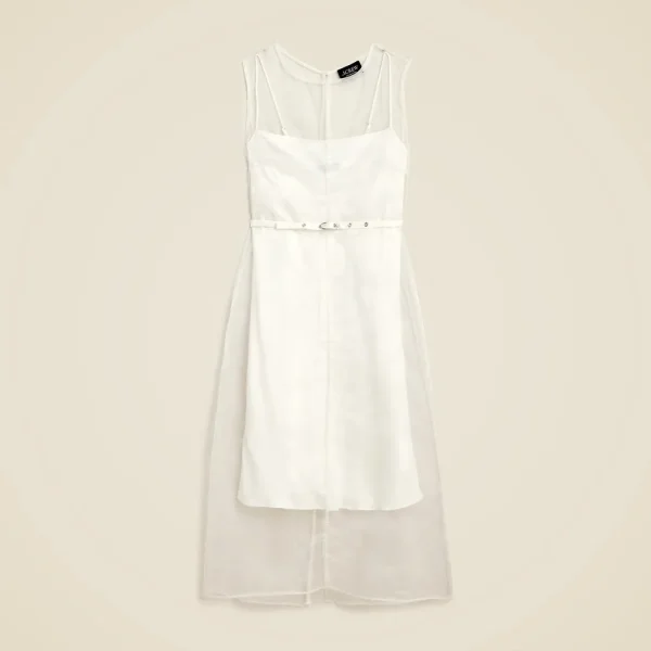 Collection layered shift dress in liquid organza