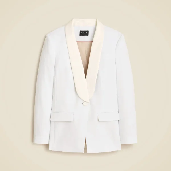 Collection Alexandra shawl-collar blazer in stretch linen blend