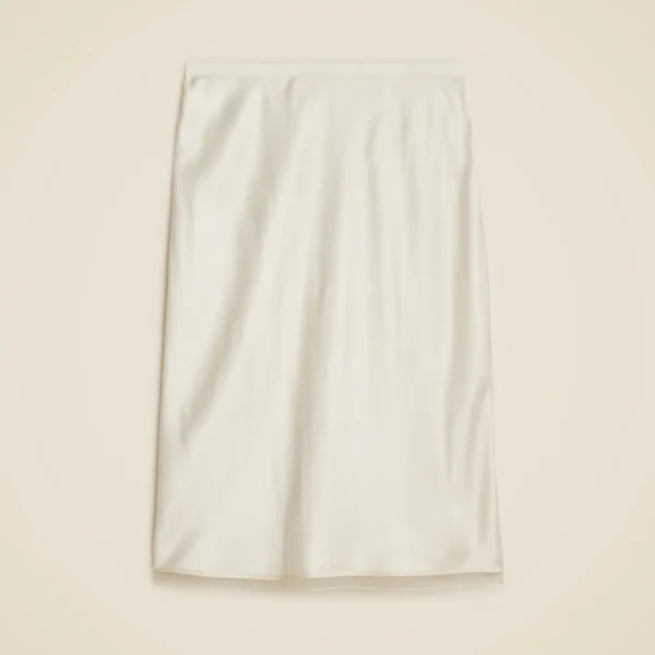 Gwen knee-length slip skirt in viscose charmeuse