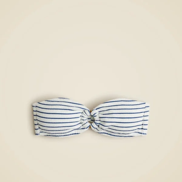 Bandeau scrunchie bikini top with O-ring