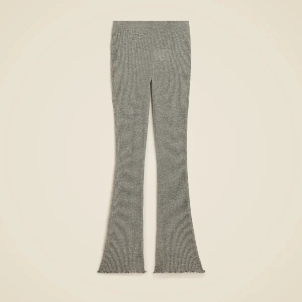 Spring Street ribbed featherweight cashmere flare pant