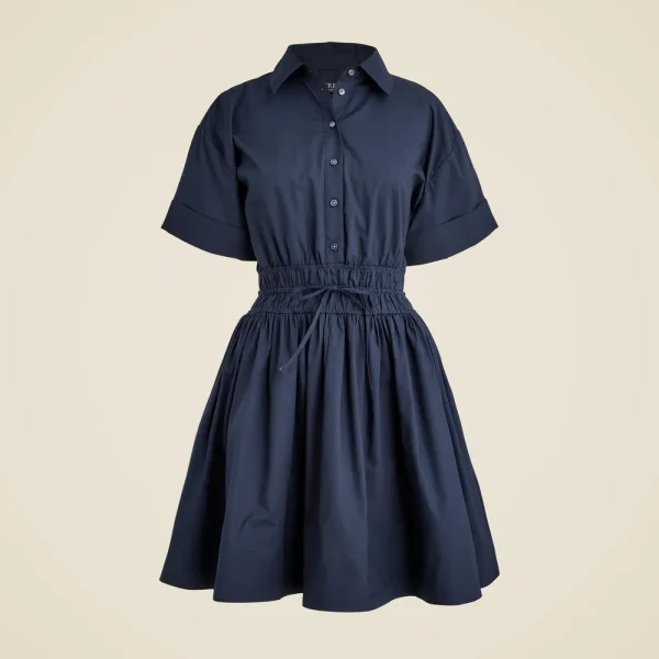 Elena mini shirt-dress in cotton poplin