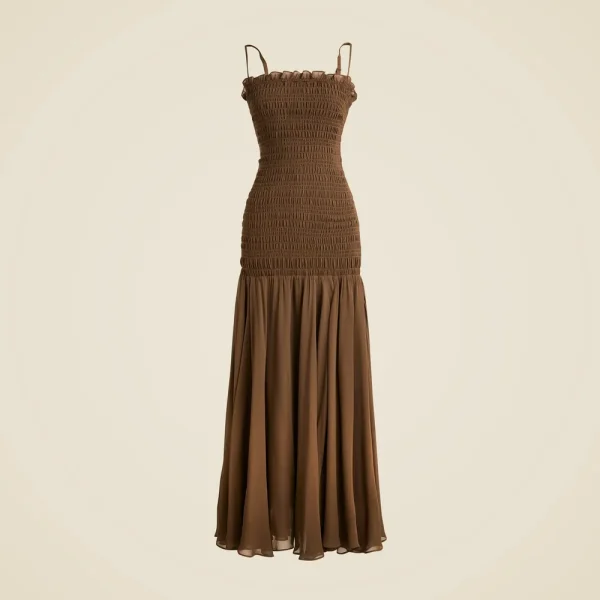 Collection smocked chiffon dress