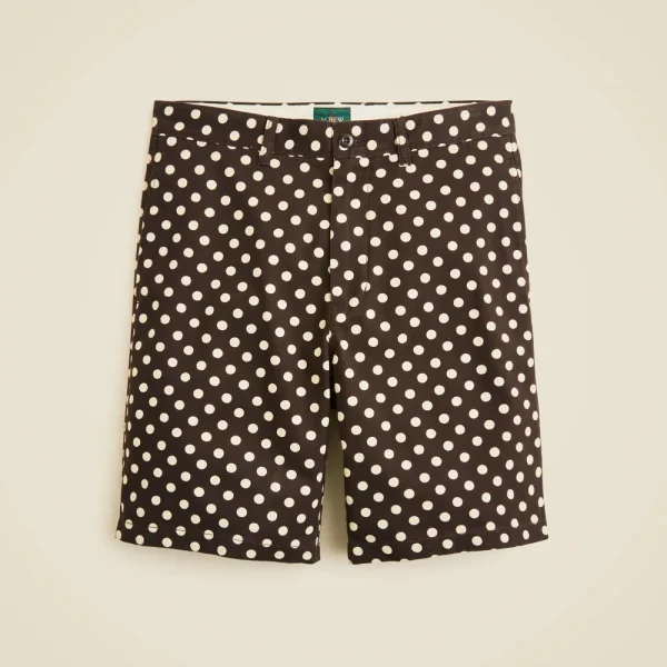 9″ Relaxed chino short in polka dot