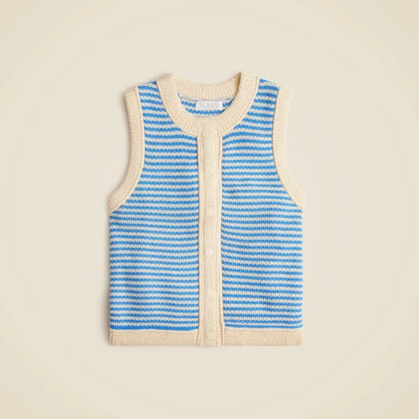 Cropped sweater shell in stripe