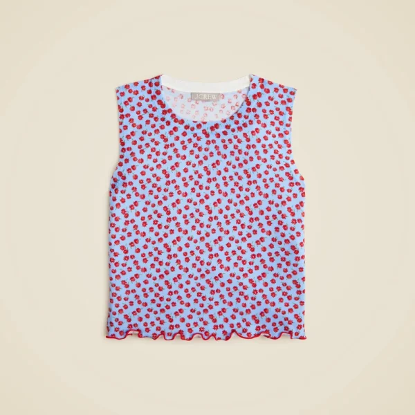 Premium ultra-fine cotton sweater shell in summer fields print