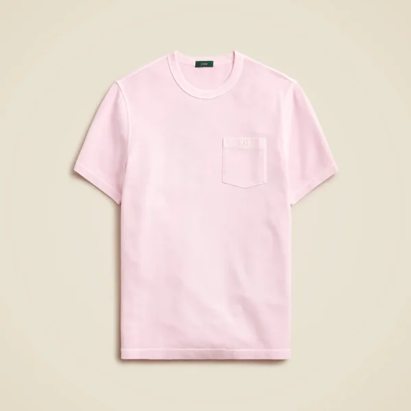 Washed piqué pocket T-shirt