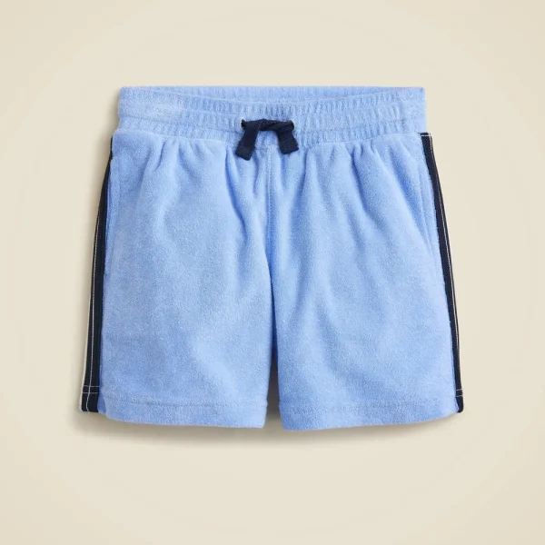 Kids’ side-stripe pull-on short in towel terry
