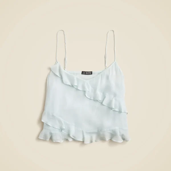 Drapey ruffle camisole in chiffon