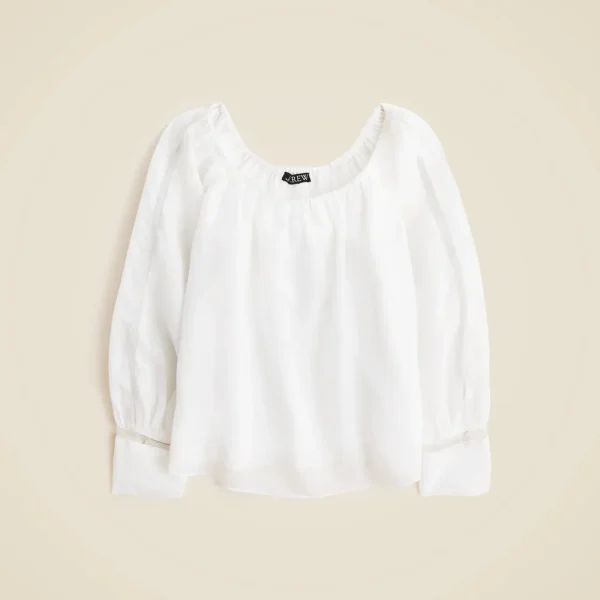 Lace-trim gathered top